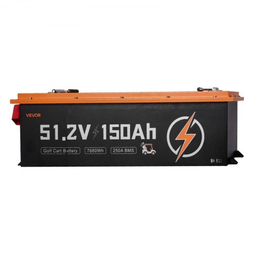 48V (51.2V) 150AH Lithium Golf Cart Battery, with 20A Charger, Lifepo4 Battery Kit, Built-in 250A BMS, with Bluetooth & Touch Monitor, 2C Discharge, 4000 Cycles, for Golf Carts, Trolling Motors - American Smart