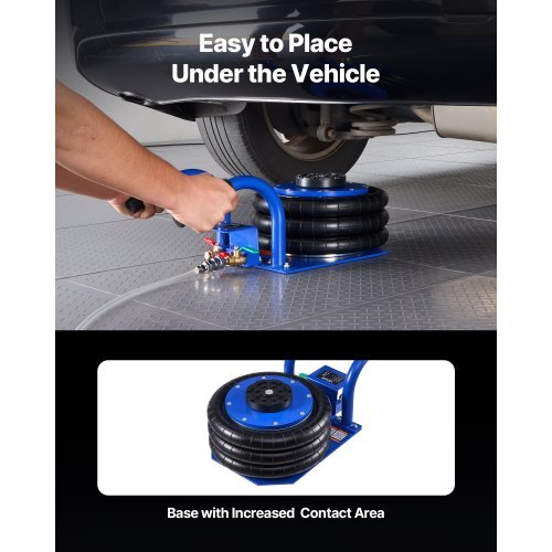 Air Jack, 3 Ton/6613 lbs Triple Bag Air Jack, Airbag with Six Steel Pipes, Lift Up to 17.7 inch/450 mm, 1-6 s Fast Lifting Pneumatic with Short Handles for Car, SUV, Pickup Truck Repair, Garage - American Smart