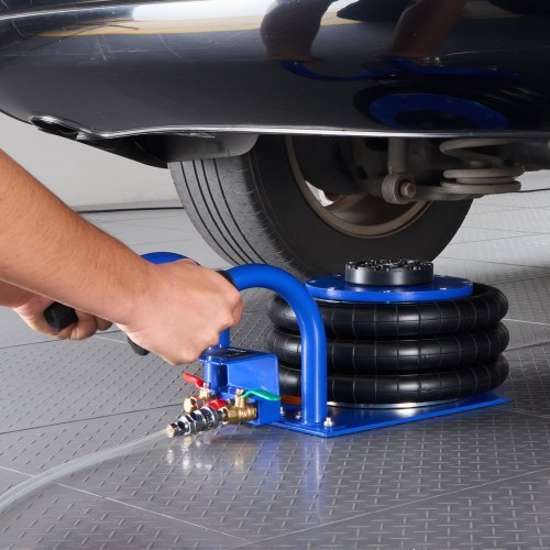 Air Jack, 3 Ton/6613 lbs Triple Bag Air Jack, Airbag with Six Steel Pipes, Lift Up to 17.7 inch/450 mm, 1-6 s Fast Lifting Pneumatic with Short Handles for Car, SUV, Pickup Truck Repair, Garage - American Smart