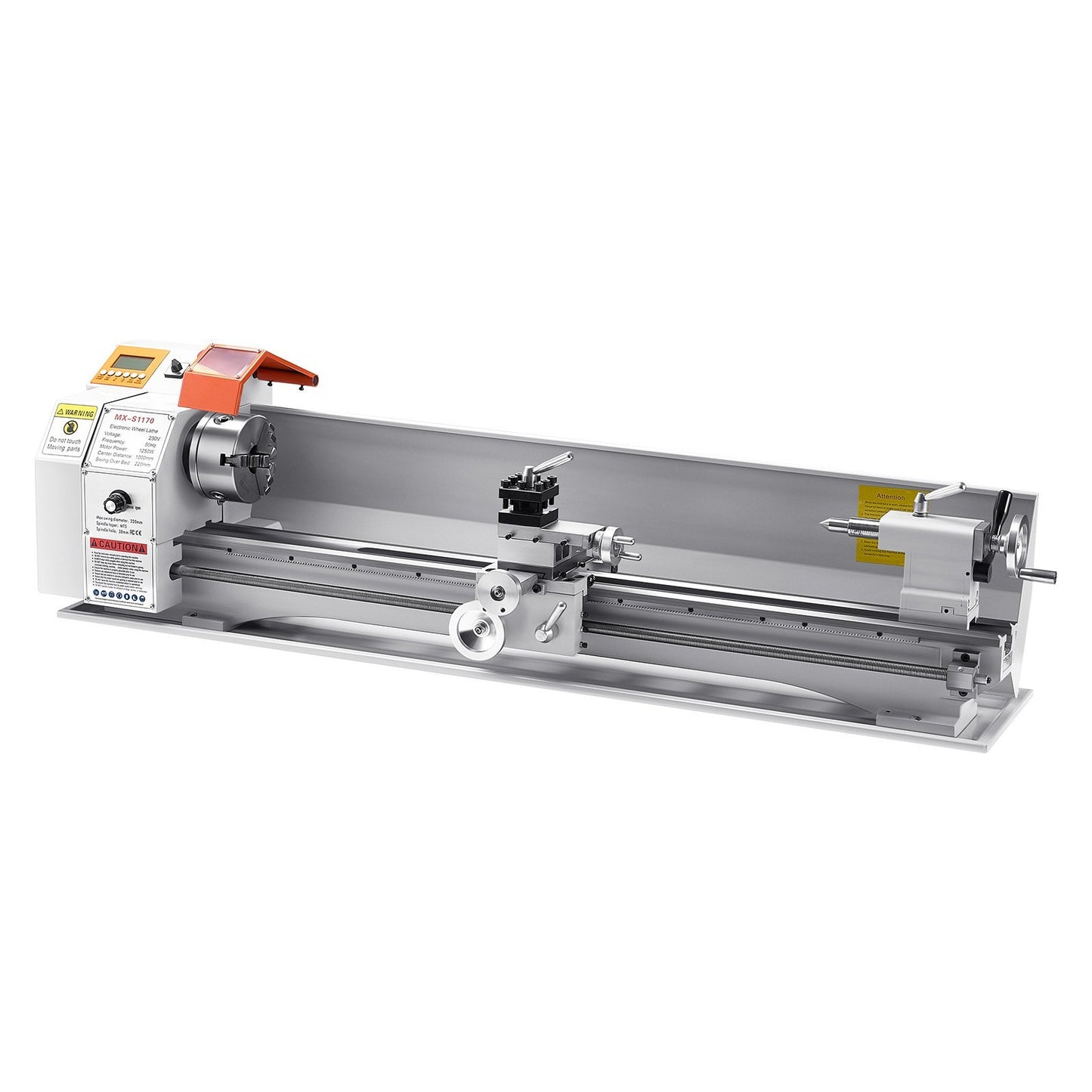 Metal Lathe Machine, 8.7 x 39 in, Precision Bench Power Metal Lathe, Automatic Feed, 0-2500 RPM Variable Speed, 1250W Brushless Motor, for Processing Precision Parts Soft Metals Wood Plastics