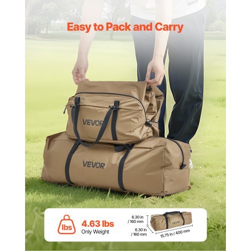 Hot Tent for 2 Persons, Portable Winter Tipi Tent with Stove Jack, Waterproof Canvas Camping Tents,? Lightweight 4 Season Shelter Tents for Hiking Fishing Backpacking, S Size