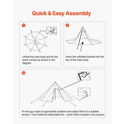 Hot Tent for 2 Persons, Portable Winter Tipi Tent with Stove Jack, Waterproof Canvas Camping Tents,? Lightweight 4 Season Shelter Tents for Hiking Fishing Backpacking, S Size