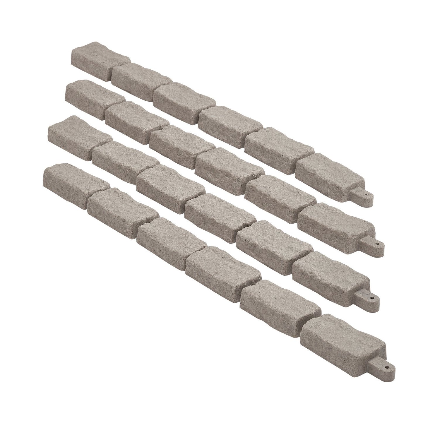 Faux Stone Landscape Edging, 46.4 x 2.2 in Realistic Lawn Edging, Flexible Brick-Sized Garden Edging Border with Anchoring Spikes, Fade-Resistant Yard Edging for Driveways Walkway Beige