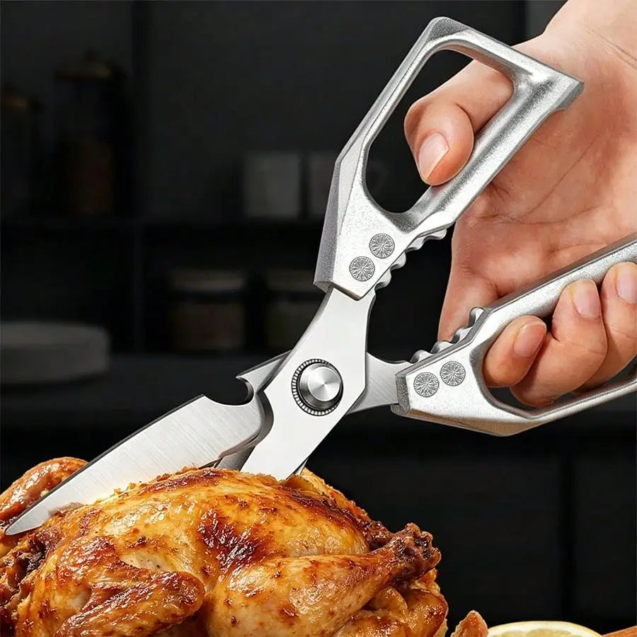 1 Pair Heavy Duty Professional Kitchen Scissors - Multipurpose Food Shears, Ergonomic Handles, Suitable For Home And Commercial Kitchens