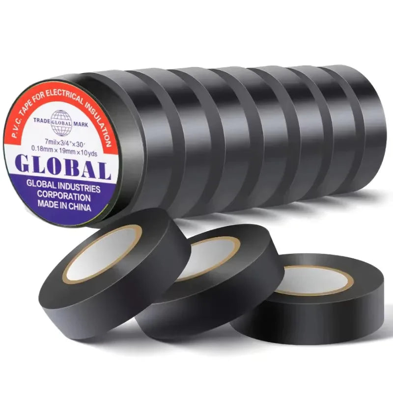 50m high-temperature resistant black rubber electrical tape-durable and soft insulating adhesive, used for industrial, household