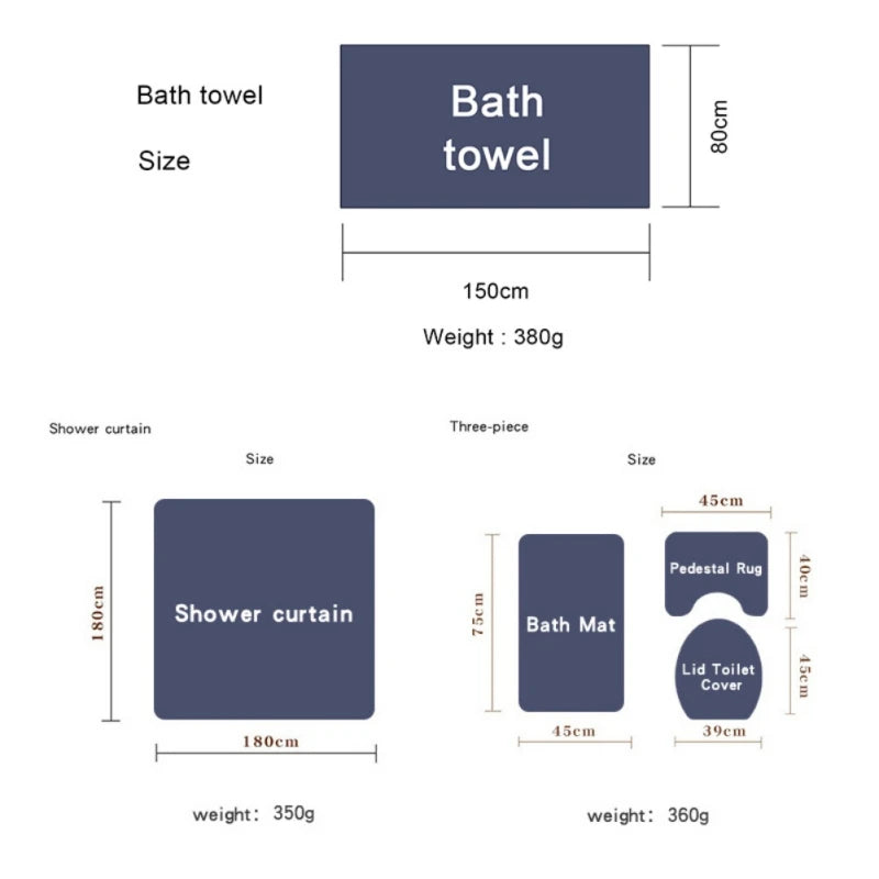 4PCS Bathroom Shower Curtain Set Christmas Snowman Santa Claus Printed Waterproof Shower Curtain Toilet Cover Mat Non Slip Rugs