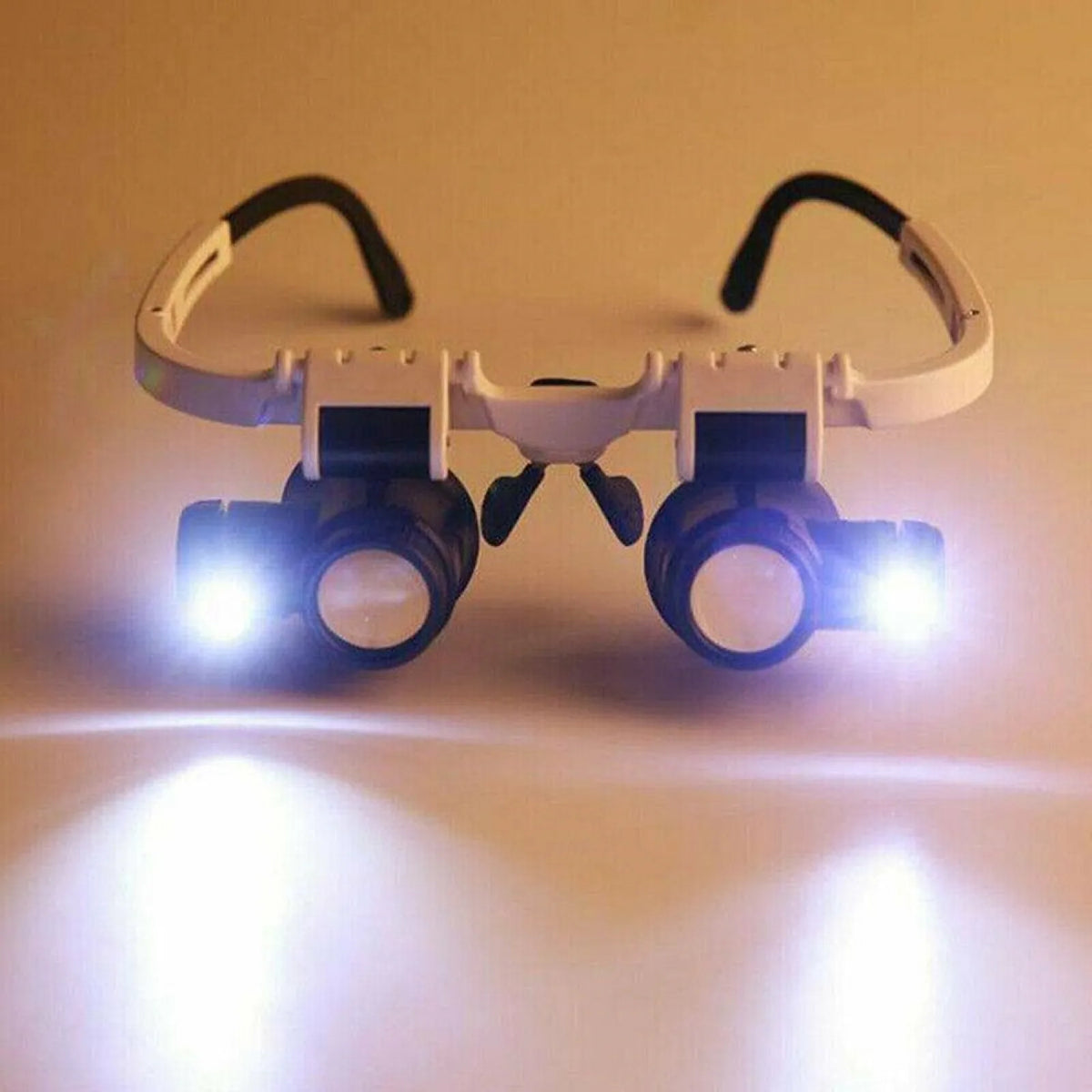 8X 15X 23X LED Magnifier Double Eye Glasses Head Eye Loupe Lens Jeweler Watch Repair Magnifier Glass Measurement Tools
