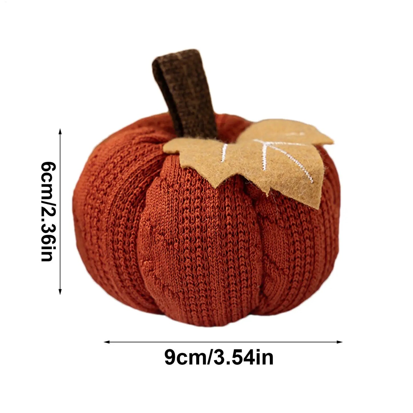 Knit Pumpkin for Autumn Decor Handcrafted Knitted Pumpkin Cozy Warm Soft Decorative Ornaments for Halloween Easter Thanksgiving