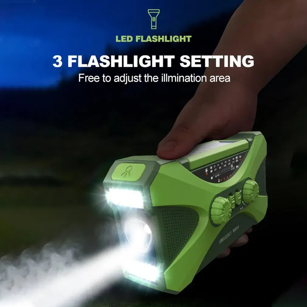 Color: black, Ships From: CHINA - New! 10000mAh Emergency Radio Portable AM FM WB NOAA Solar Hand Crank Radios Weather Radio LED Flashlight SOS Alarm Power Bank .