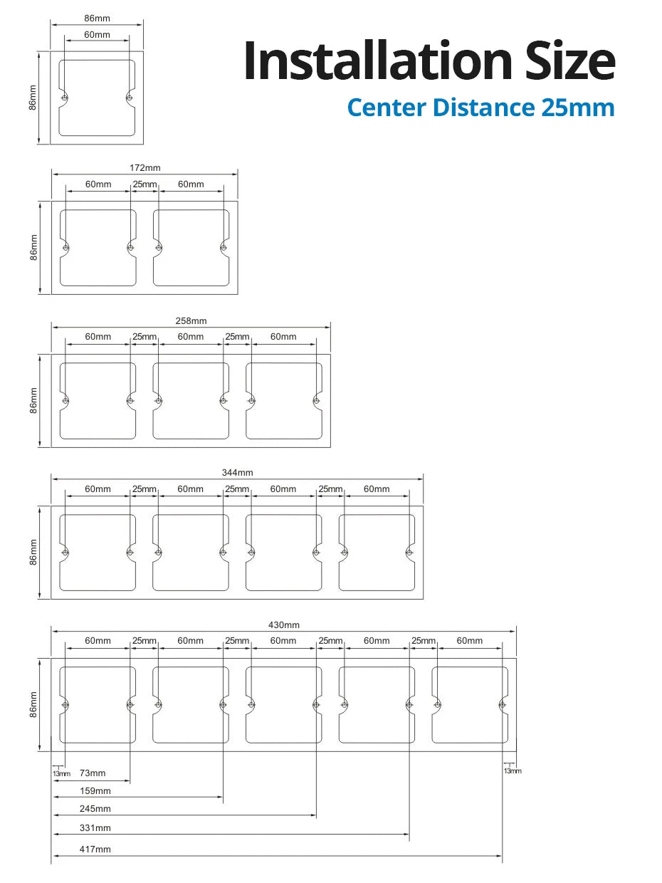 Wallpad Black DIY Module Acrylic Panel With Gold Border Wall Power Socket Electrical Outlet S6 Function Key Free Combination