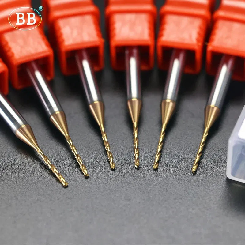 Hole Diameter: 3.2mm - BB 2.03-3.75mm Micro Drill Mini Coated Solid Carbide Bit Metal Iron Steel Hole Drilling 3xD Cutting Length D=4mm CNC Tool 1pcs