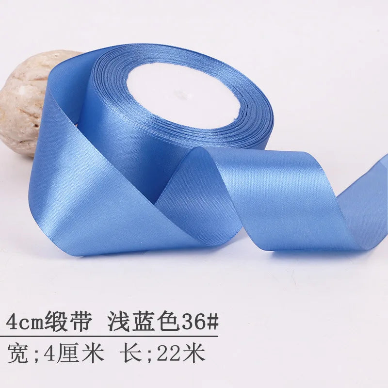 6-10-12-15-20-25-40mm Satin Ribbons for Wedding Birthday Party Gift Wrapping Tape Christmas Halloween DIY Crafts Handmade Ribbon