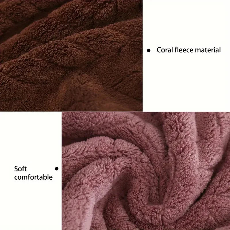 High Quality Thick Coral Velvet Bath Towels, Soft and Absorbent Towels, Sports Beach Towels for Home and Hotel Use