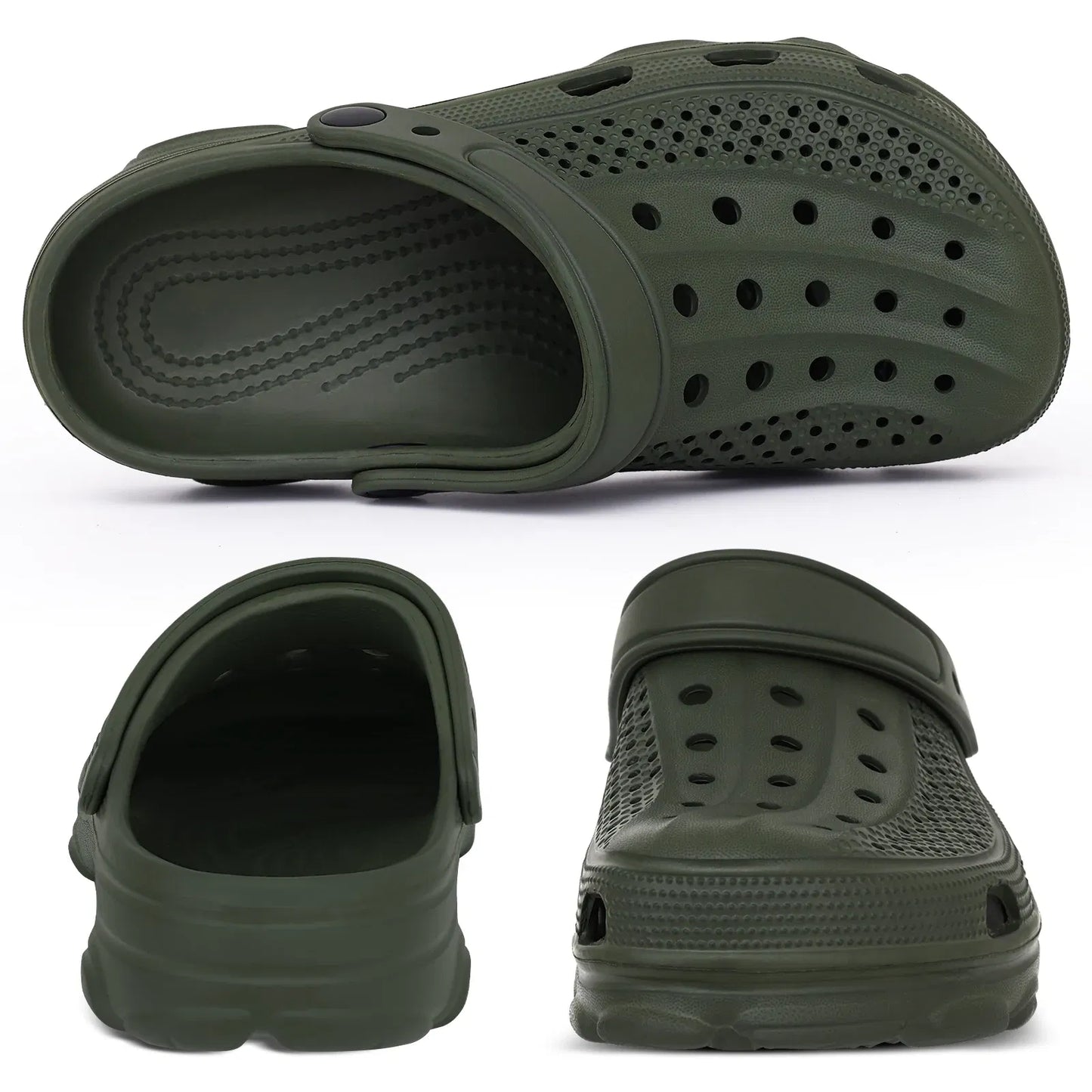 Color: Clear, Shoe Size: 40 - Smile Pop Casual Men Clogs Slippers Band Summer Slippers Outdoor Non-slip Beach Cozy Men Shoes Soft EVA Home Breathable Slippers