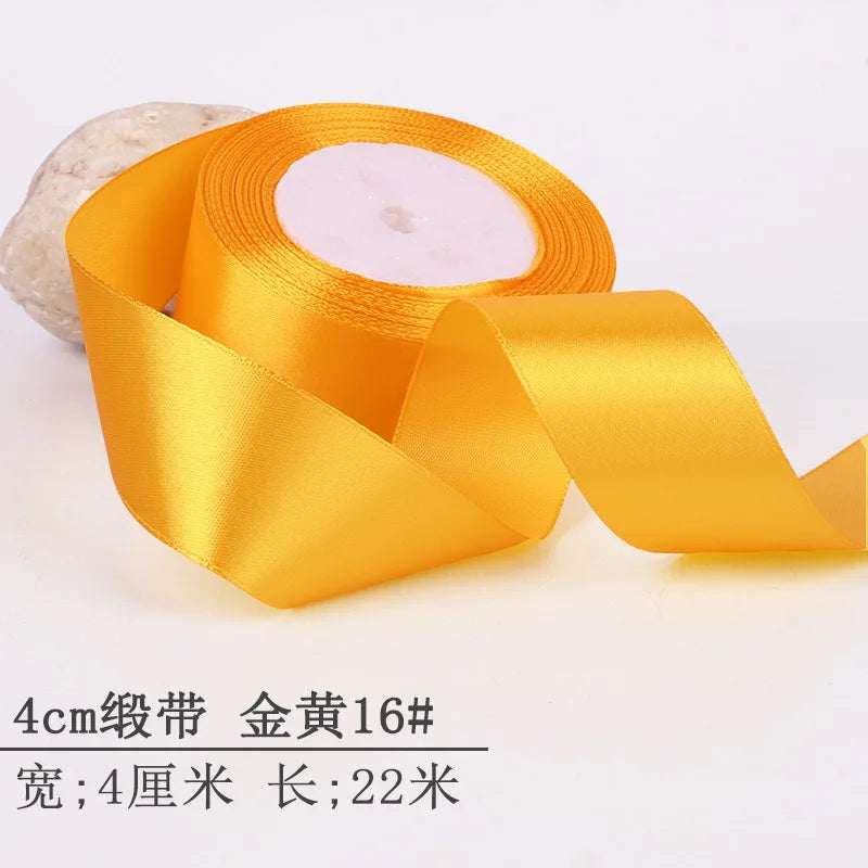 6-10-12-15-20-25-40mm Satin Ribbons for Wedding Birthday Party Gift Wrapping Tape Christmas Halloween DIY Crafts Handmade Ribbon