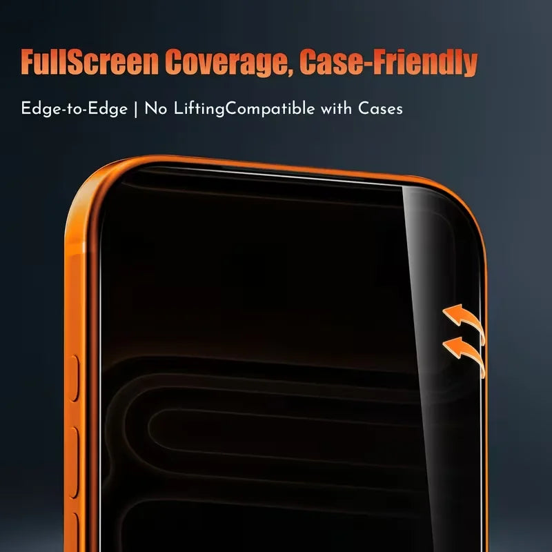 5pcs Tempered Glass Privacy Screen Protector for iPhone 18 17 16 15 Pro Max Plus 18 Fold 16e 14 13 Pro Plus 12 Mini 11 XR X XS Max 7 8 SE Full Coverage Anti-Spy Glossy Shield, HD Clarity, 9H Hardness, Easy Installation