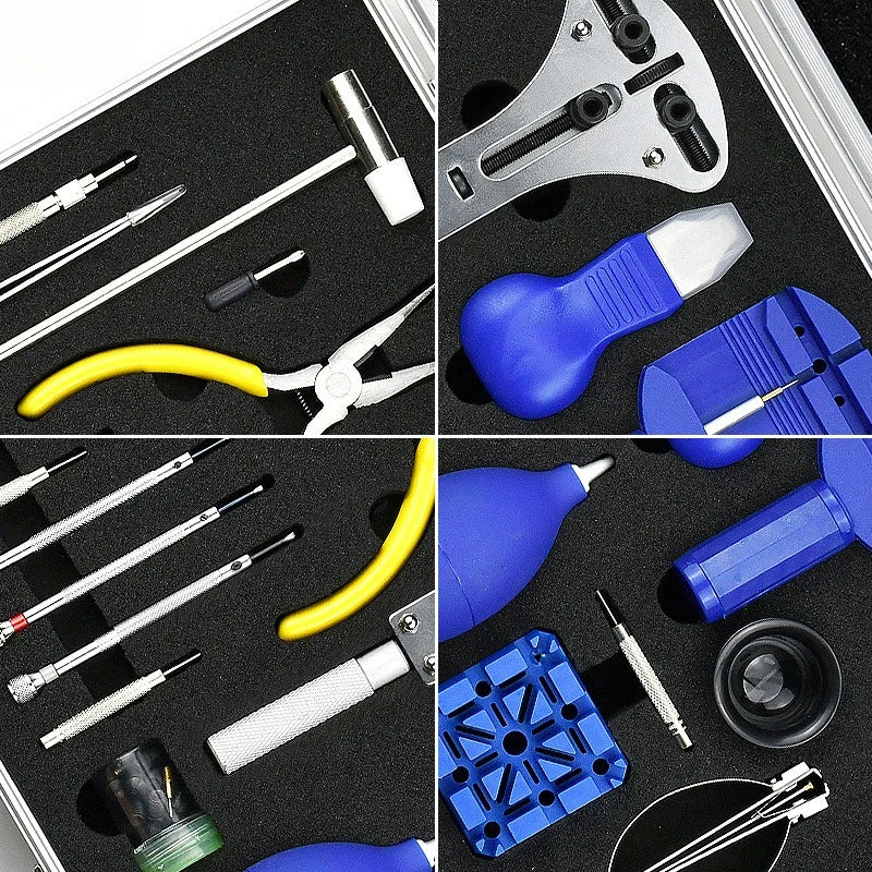 Watch Repair Tool Kit Watch Link Pin Remover Shell Opener Spring Bar Remover Clock Battery Replacement Strap Needle Set Accessor