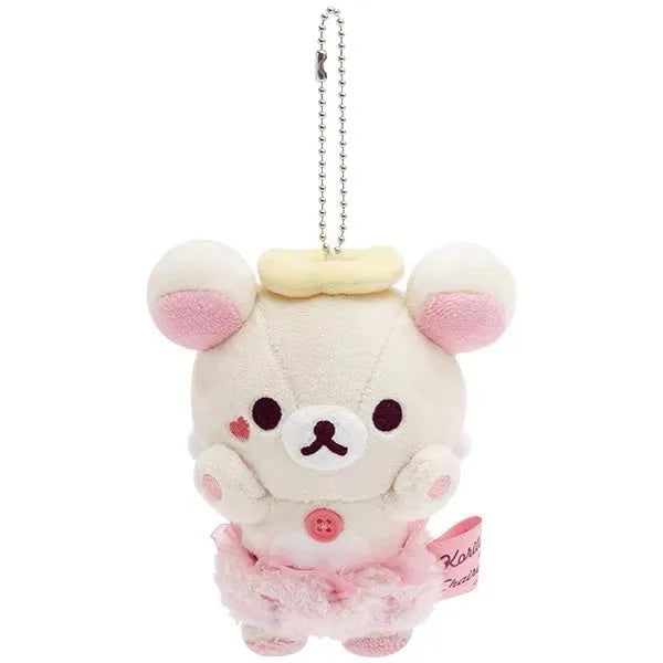 Kawaii Halloween Little Rilakkuma Plush Doll Keychains angel Pink bunny Devil relaxe Bear Sister Korilakkuma Bear Bag Pendant
