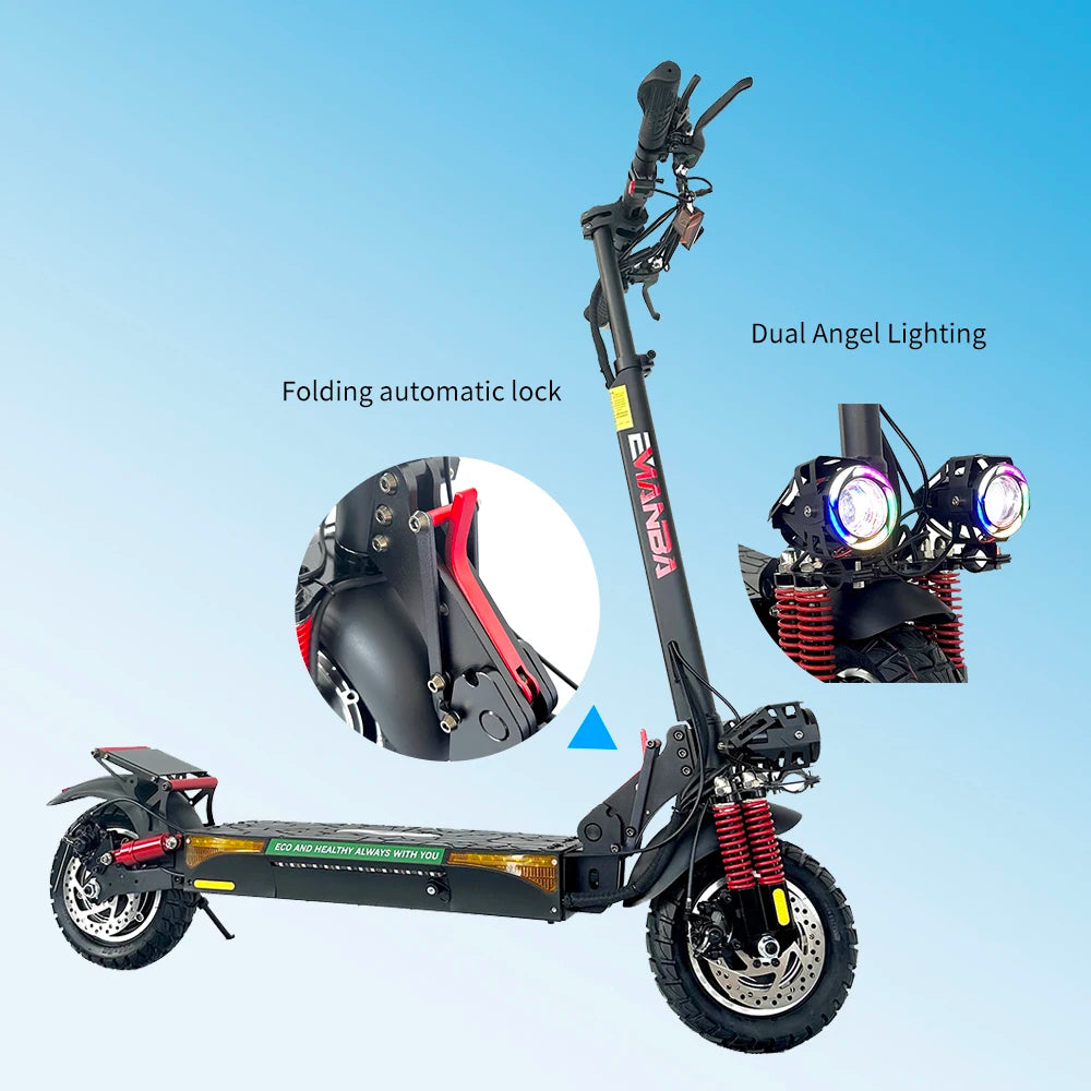 1600W Dual Motor Adult Off-Road Electric Scooter 48V Battery 60KM Range 150kg Max Load 3-7 Day Delivery EU USA Stock