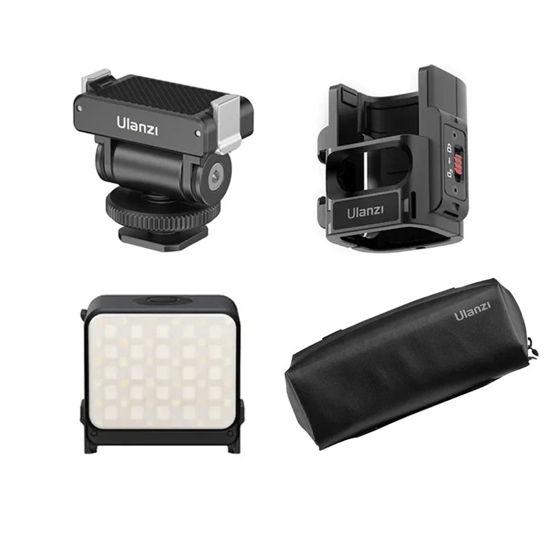 Ulanzi PK-06 Quick Release Expansion Adapter for DJI Osmo Pocket 3 Light Tripod Mount with Cold Shoe 1/4" Screw Accessories Kit