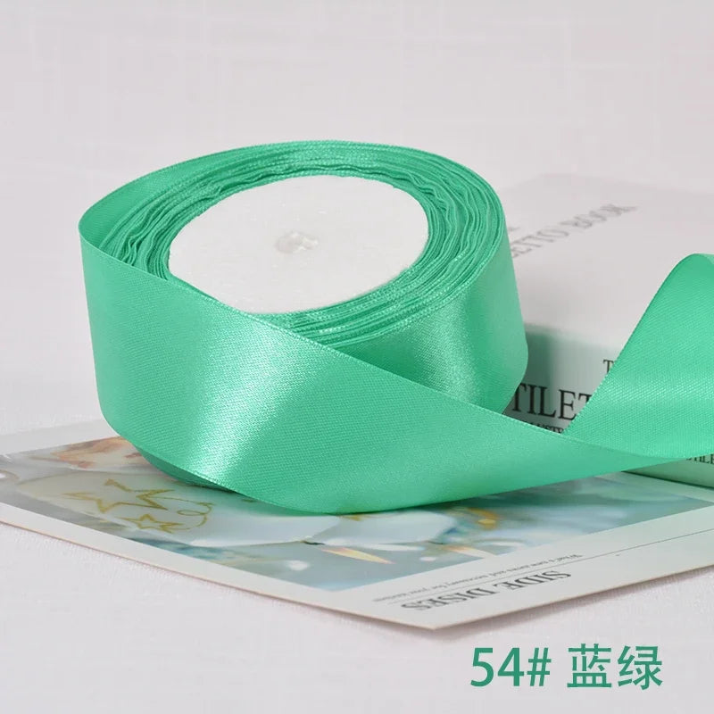 6-10-12-15-20-25-40mm Satin Ribbons for Wedding Birthday Party Gift Wrapping Tape Christmas Halloween DIY Crafts Handmade Ribbon