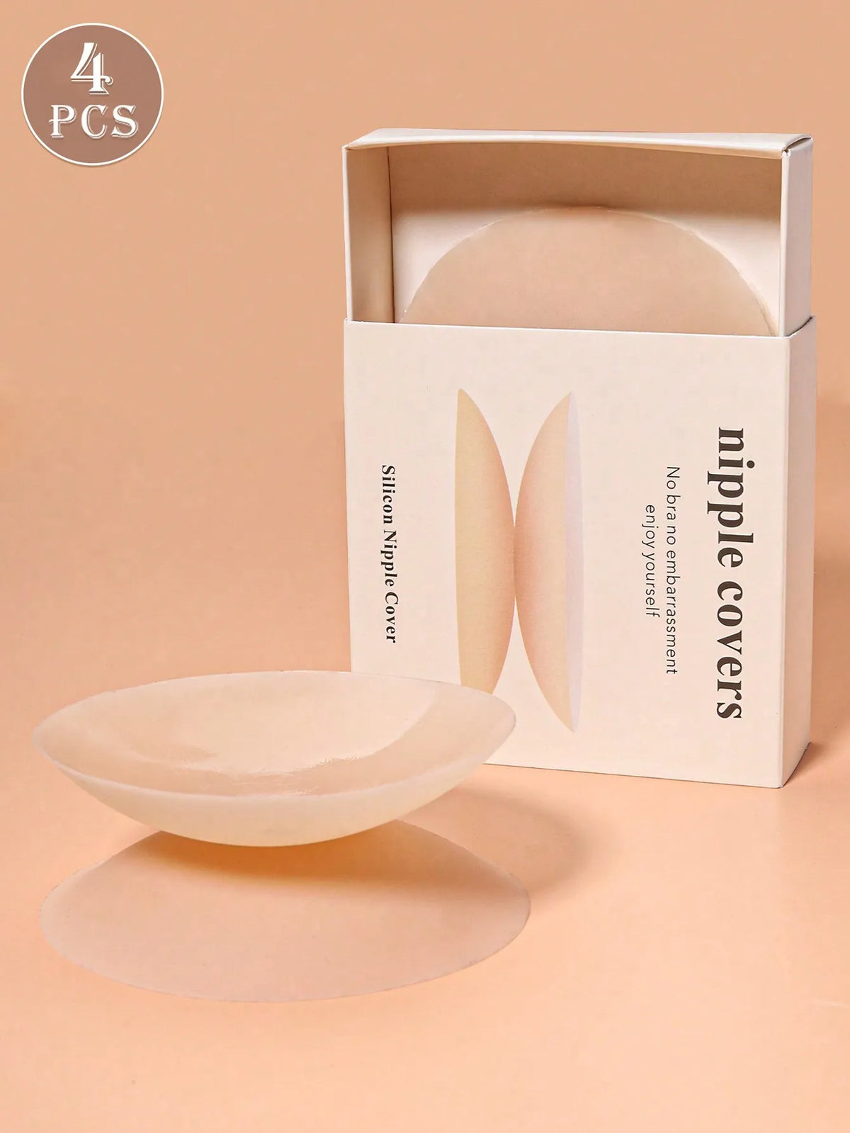 2/4pcs Ultra-Thin Reusable Nipple Covers With Gift Box, Portable Invisible Adhesive Breast Petals, Anti-Nipple Protrusion Pads, Lingerie Accessories, Suitable For Wedding