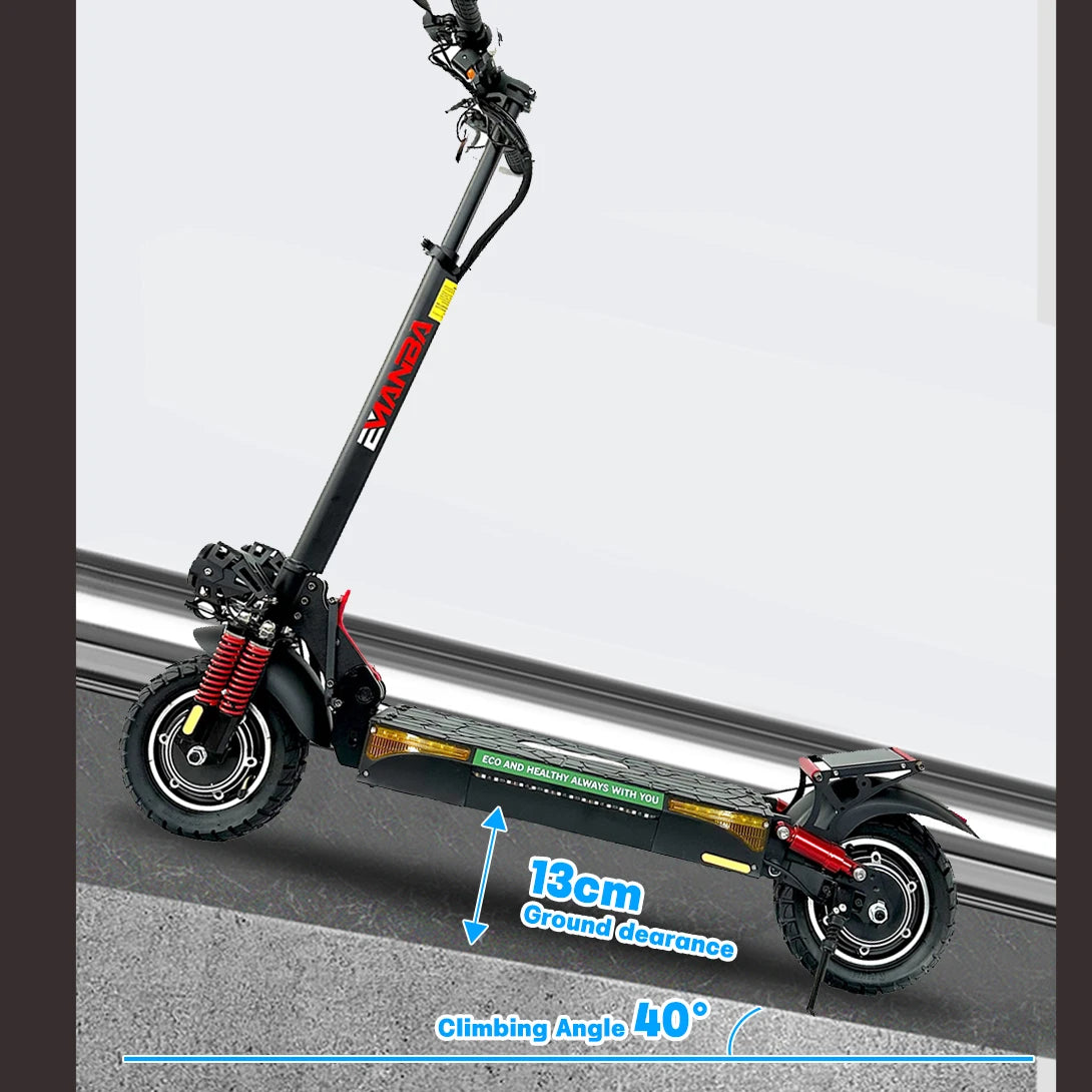1600W Dual Motor Adult Off-Road Electric Scooter 48V Battery 60KM Range 150kg Max Load 3-7 Day Delivery EU USA Stock