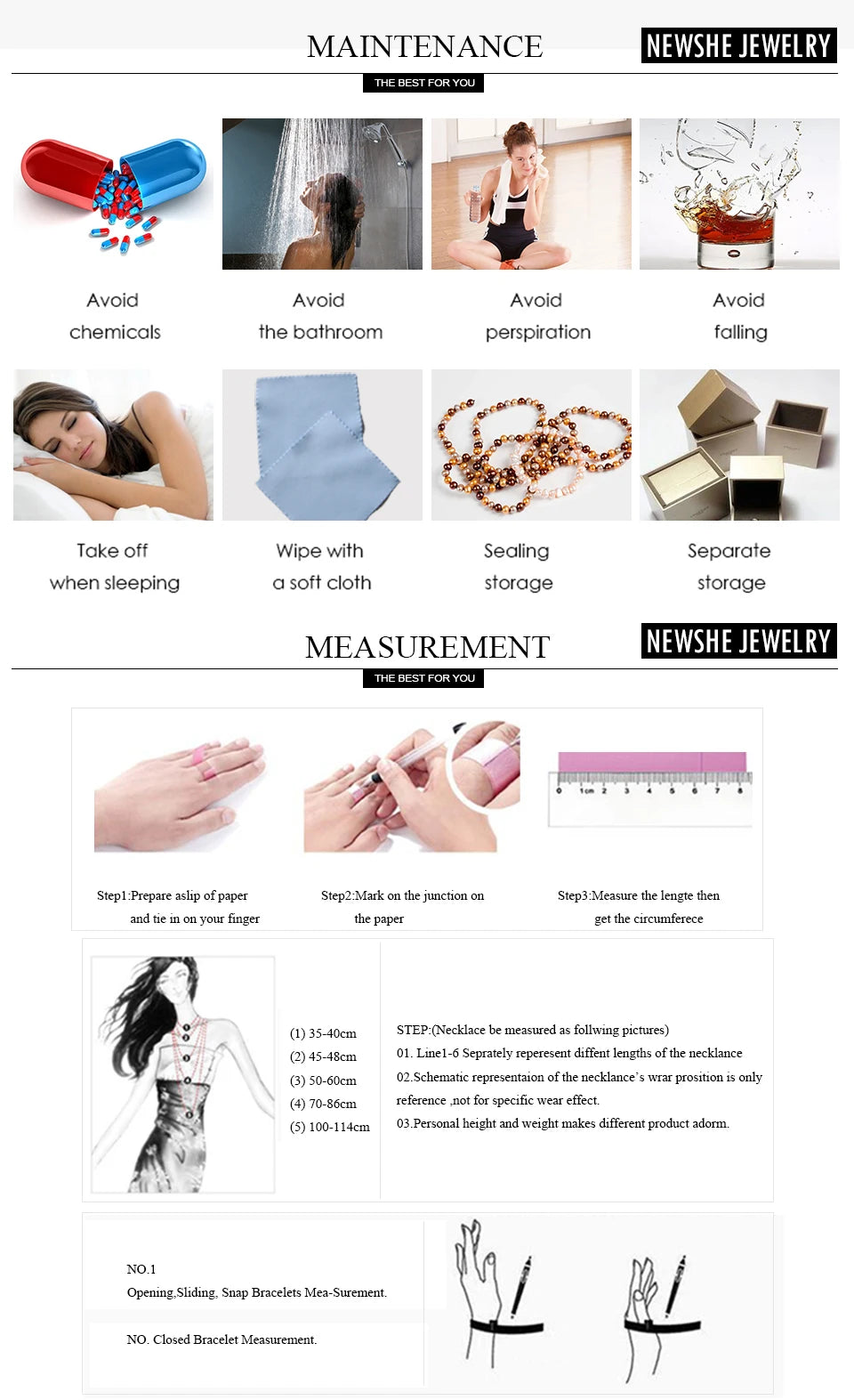 Newshe 2 Pcs Wedding Ring Set 925 Sterling Silver Solitaire Round CZ Engagement Rings for Women Luxury Jewelry