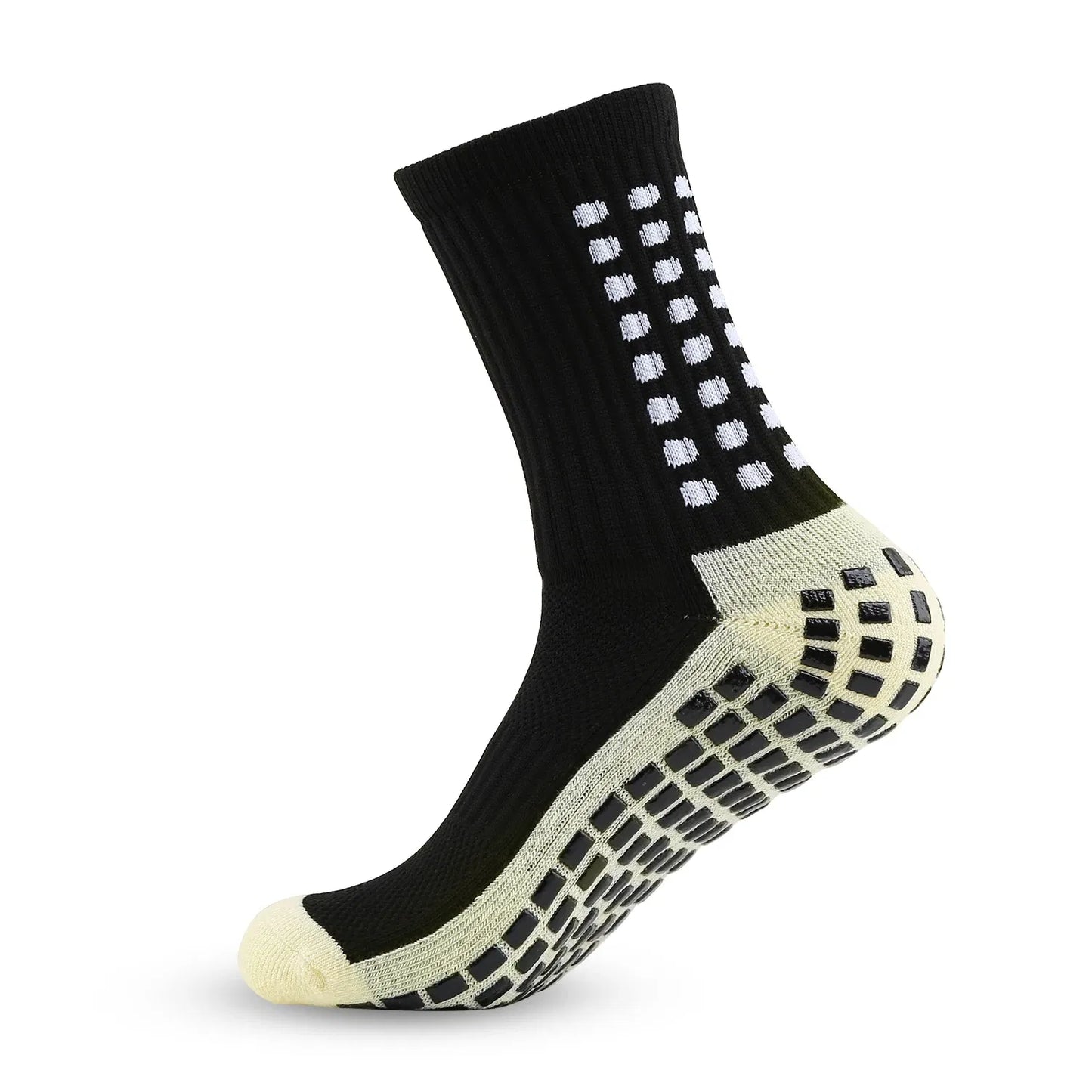Color: Blue - Anti-slip Soccer Women Men Outdoor Sport Grip Football Yoga Socks