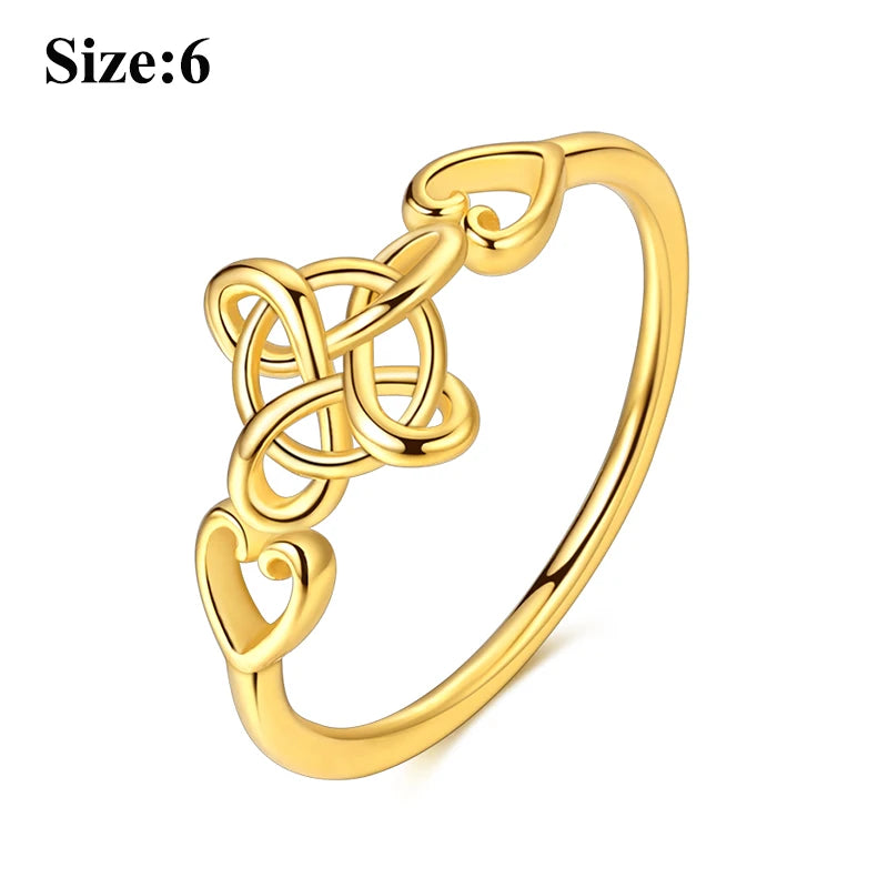 MULA Wedding Band Rings for Women Man 925 Sterling Silver Evil Eye Hand Celtic Knot Four-Leaf Clover Ring Stackable Jewelry Gift