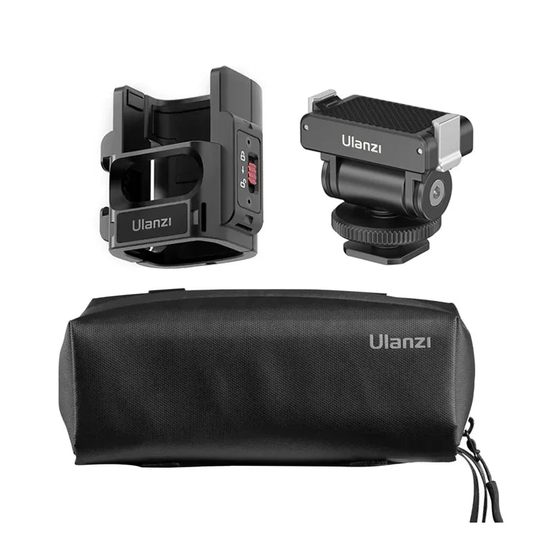 Ulanzi PK-06 Quick Release Expansion Adapter for DJI Osmo Pocket 3 Light Tripod Mount with Cold Shoe 1/4" Screw Accessories Kit