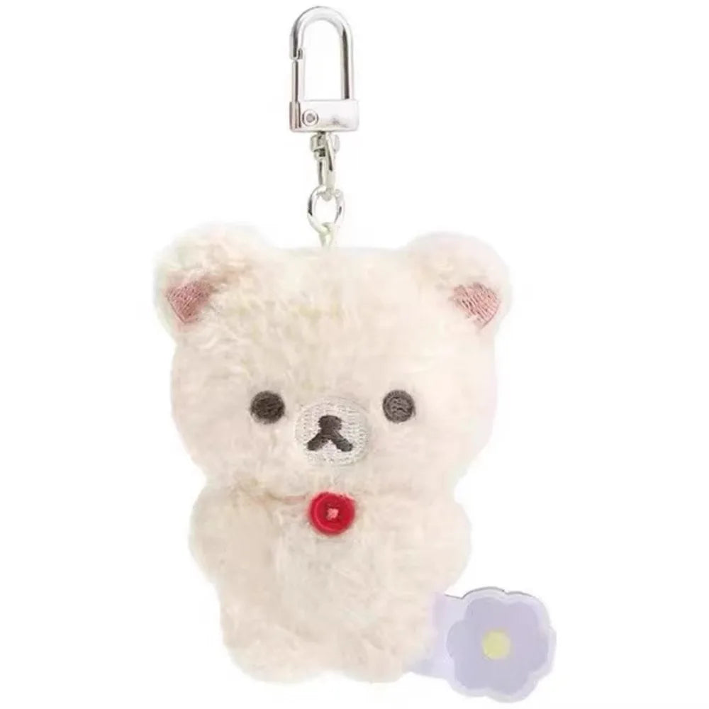 Kawaii Halloween Little Rilakkuma Plush Doll Keychains angel Pink bunny Devil relaxe Bear Sister Korilakkuma Bear Bag Pendant