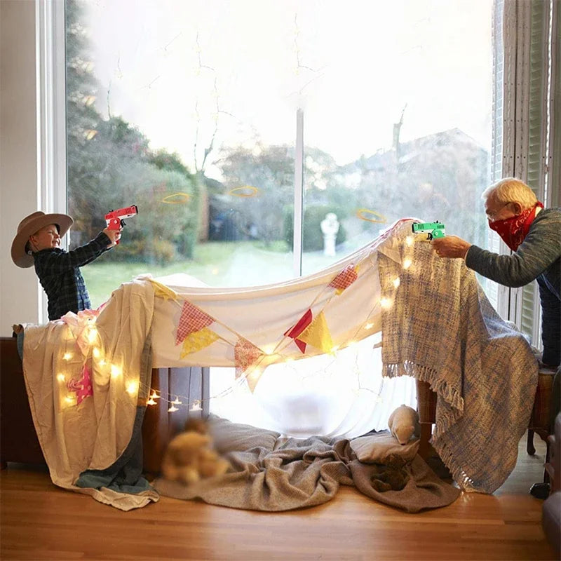 1x Mini Keychain Gun Rubber Band Toy Shooting Pistol Alloy Kid Outdoor Activities Party Game Birthday Gift for Children Creative