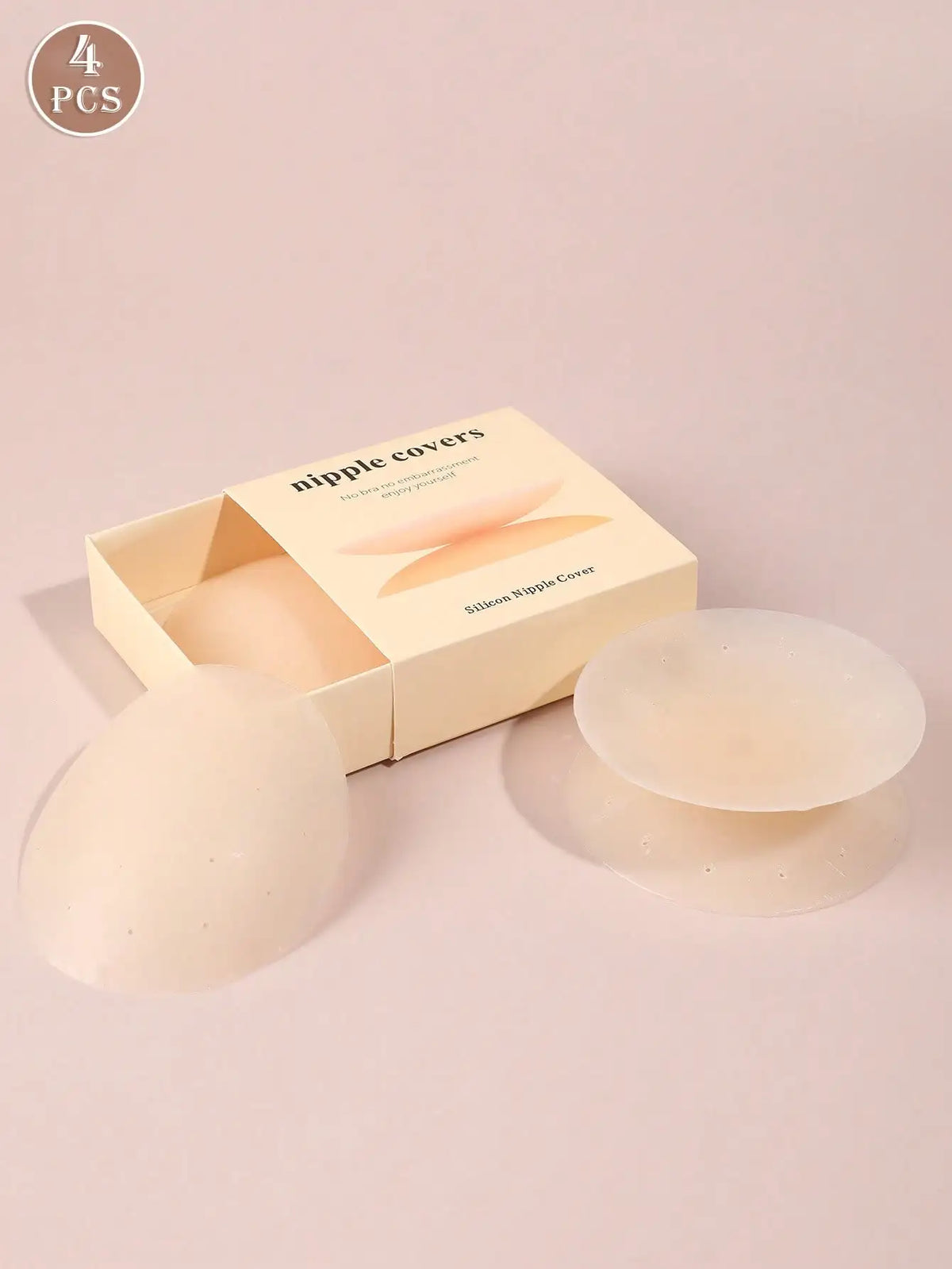 2/4pcs Ultra-Thin Reusable Nipple Covers With Gift Box, Portable Invisible Adhesive Breast Petals, Anti-Nipple Protrusion Pads, Lingerie Accessories, Suitable For Wedding