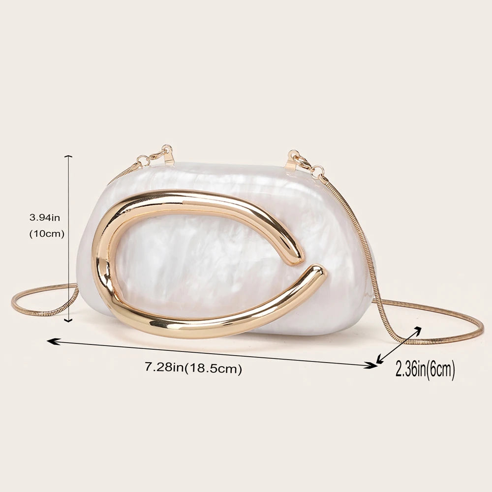 Fashion Women's Handbag Bride Metal Gold Women Luxury Evening Banquet Clutch Bag Shoulder Wedding Purse Party Crossbody Bag