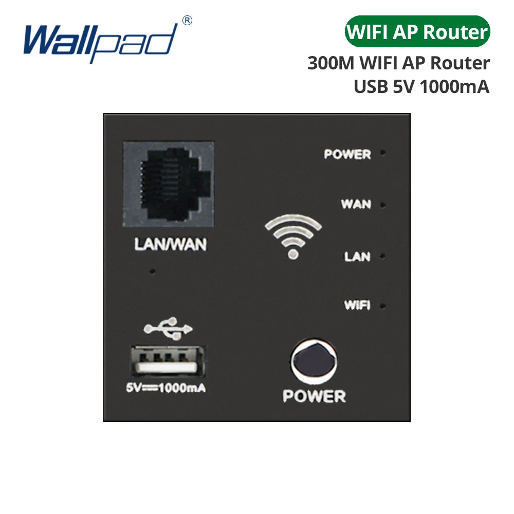 Wallpad Black DIY Module Acrylic Panel With Gold Border Wall Power Socket Electrical Outlet S6 Function Key Free Combination