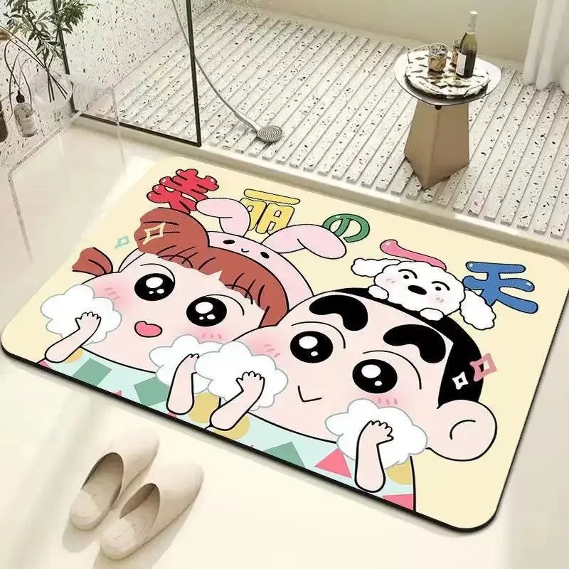 Shower Room Water Uptake Mat Quick Drying Fashionable Home Gifts And Exquisite Cartoon Anime Soft And Comfortable Anime Periphe