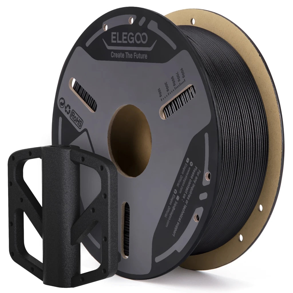 ELEGOO PETG-GF Glass Fiber Filament 1.75mm Gray 1KG,High Stiffness,Electrical Insulation,Fits for Most FDM 3D Printers