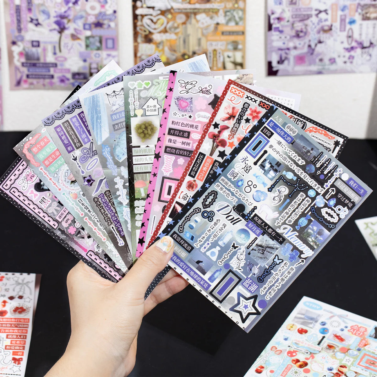 Kawaii Die Cut Sticker Book – Ins Style Pre-cut Stickers for DIY Scrapbooking Journal Decoration, Aesthetic Craft Supplies for Teens Gift