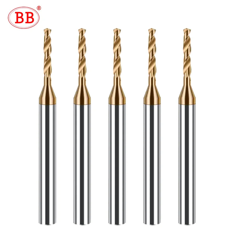 Hole Diameter: 3.2mm - BB 2.03-3.75mm Micro Drill Mini Coated Solid Carbide Bit Metal Iron Steel Hole Drilling 3xD Cutting Length D=4mm CNC Tool 1pcs