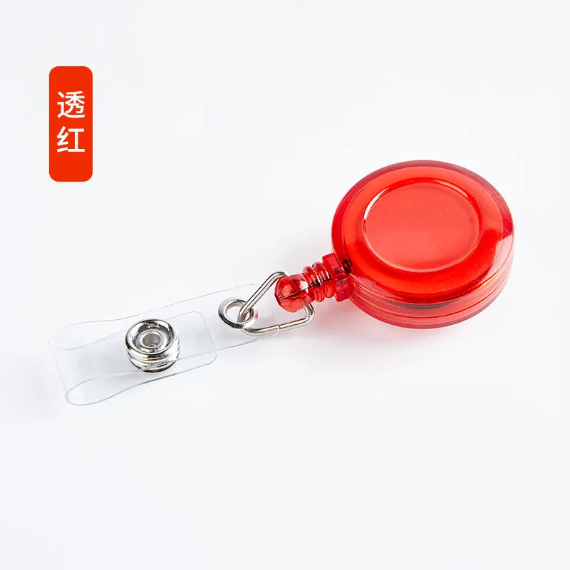 10Pcs Retractable Badge Reel Clip Set - Heavy Duty ID Card Holder for Nurse, Doctor, Teacher, Student, Office, with Belt Clip and Keychain