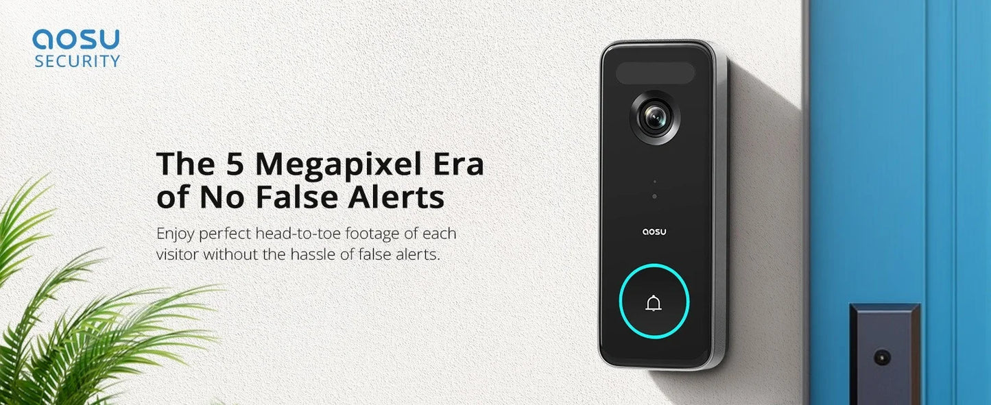 AOSU 5MP WiFi Camera Outdoor 360° View PTZ Smart Security Camera Auto Tracking 2-way Audio Wireless CCTV Camera Support Alex