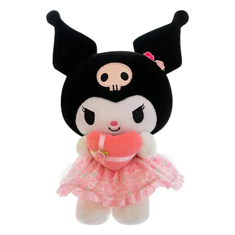 Color: Multicolor - Sanrio Kuromi Plush Toy30cm Cinnamoroll Melody Stuffed Doll Comfortable And Soft Plush Toy Valentine's Day Child Birthday Gift