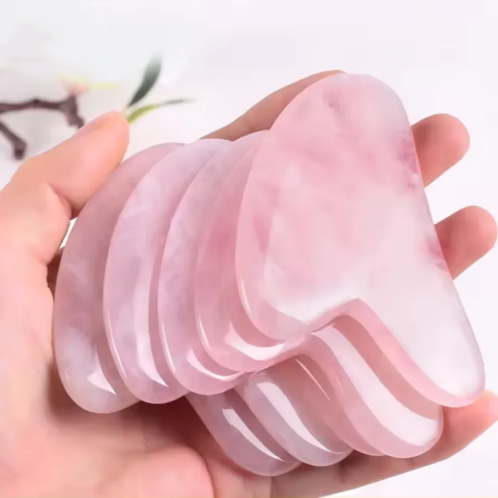 Natural Jade Facial Gua Sha Board Smooth Surface Portable Home SPA Massage Tool Gentle Skin Care Beauty Accessory