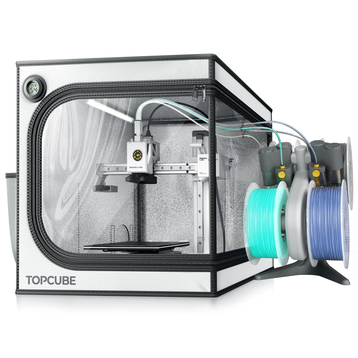 YOOPAI 3D Printer Enclosure for Bambu Lab A1/A1 Mini 3D Printer House Cover with LED Light Constant Temperature Fireproof Large