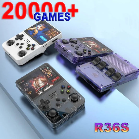 R36S Retro Game Console Arkos System 3.5" IPS Screen Portable Pocket Player 64GB 15000+128G 20000+ Games best Boy gifts