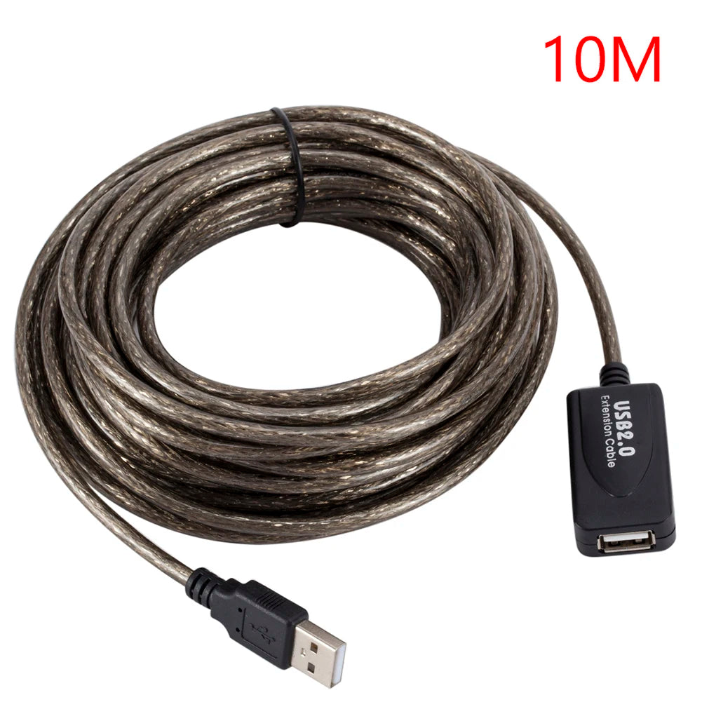 5/10/15/20m USB 2.0 Extension Cable High Speed Male To Female Active Repeater Wireless Network Card Extension Cord USB Adapter