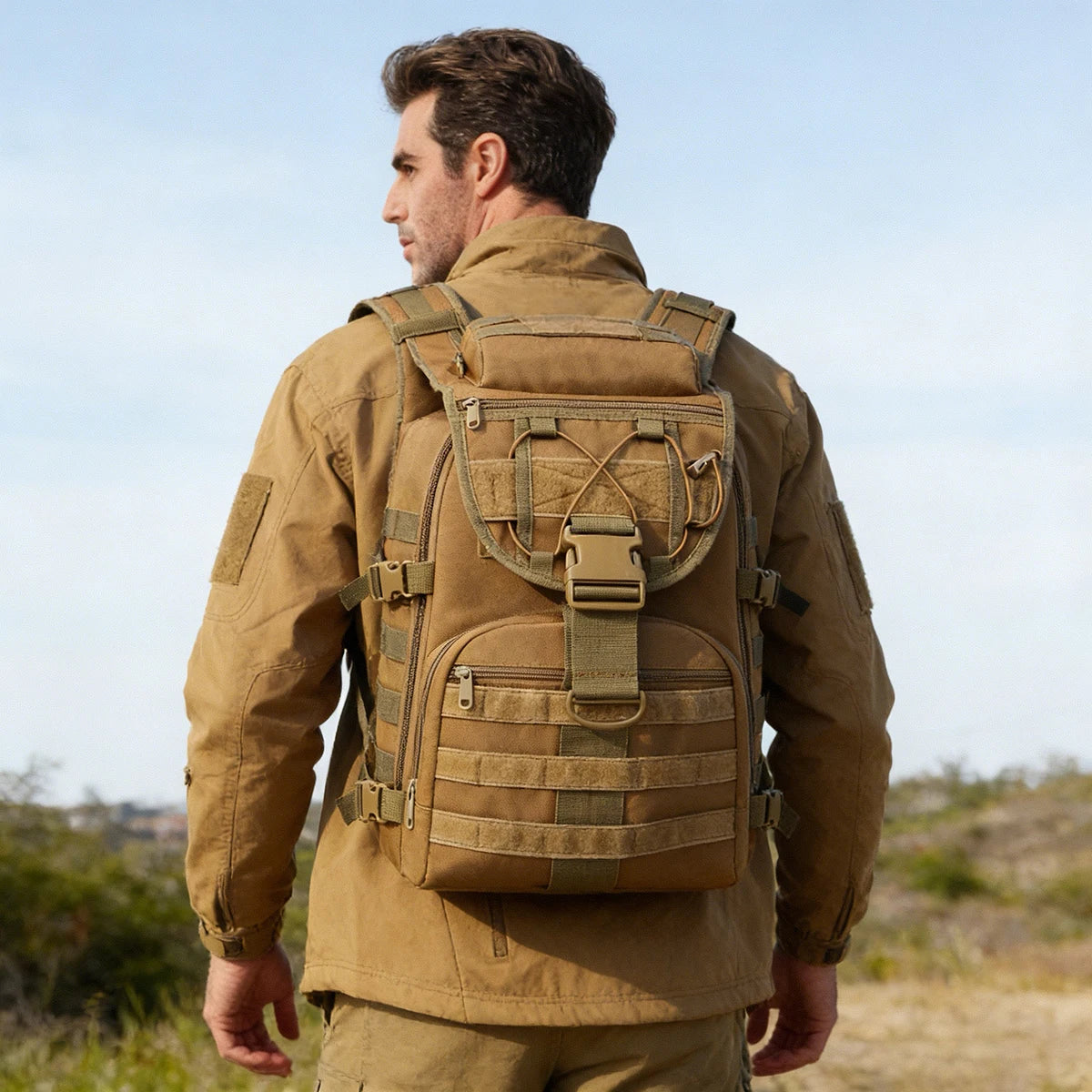35L Large Capacity Men's Tactical Backpack Outdoor Camping Hunting Hiking Trekking Survival Bag Multifunctional Backpacks