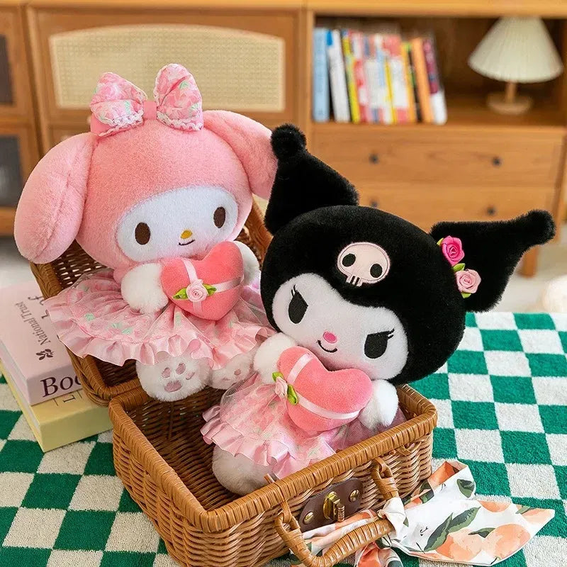 Color: Multicolor - Sanrio Kuromi Plush Toy30cm Cinnamoroll Melody Stuffed Doll Comfortable And Soft Plush Toy Valentine's Day Child Birthday Gift