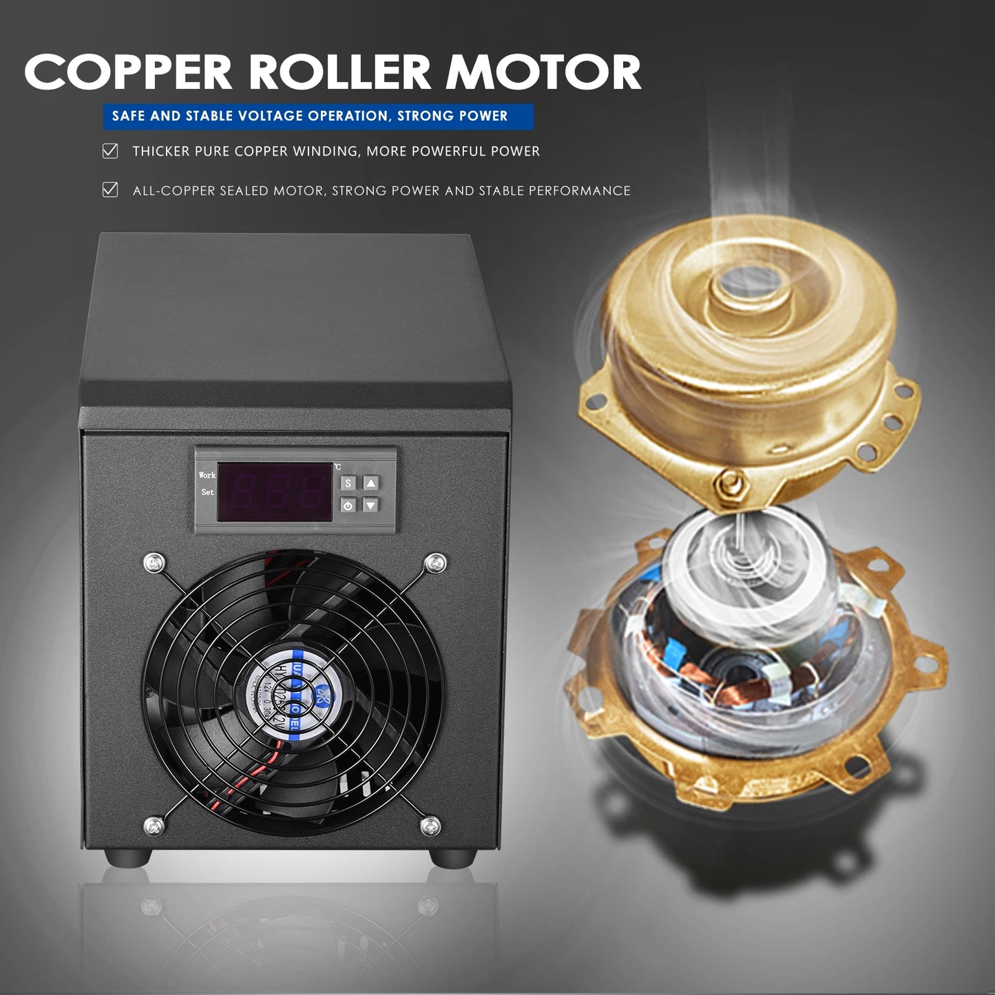 0-100℃ Aquarium Water Chiller 55L Fish Tank Cooler System Temperature Setting Device Constant For Fish Shrimp Breeding Tool